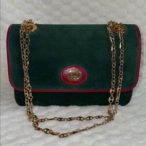 Gucci Marina Suede Handbag-576421-Authentic-EUC